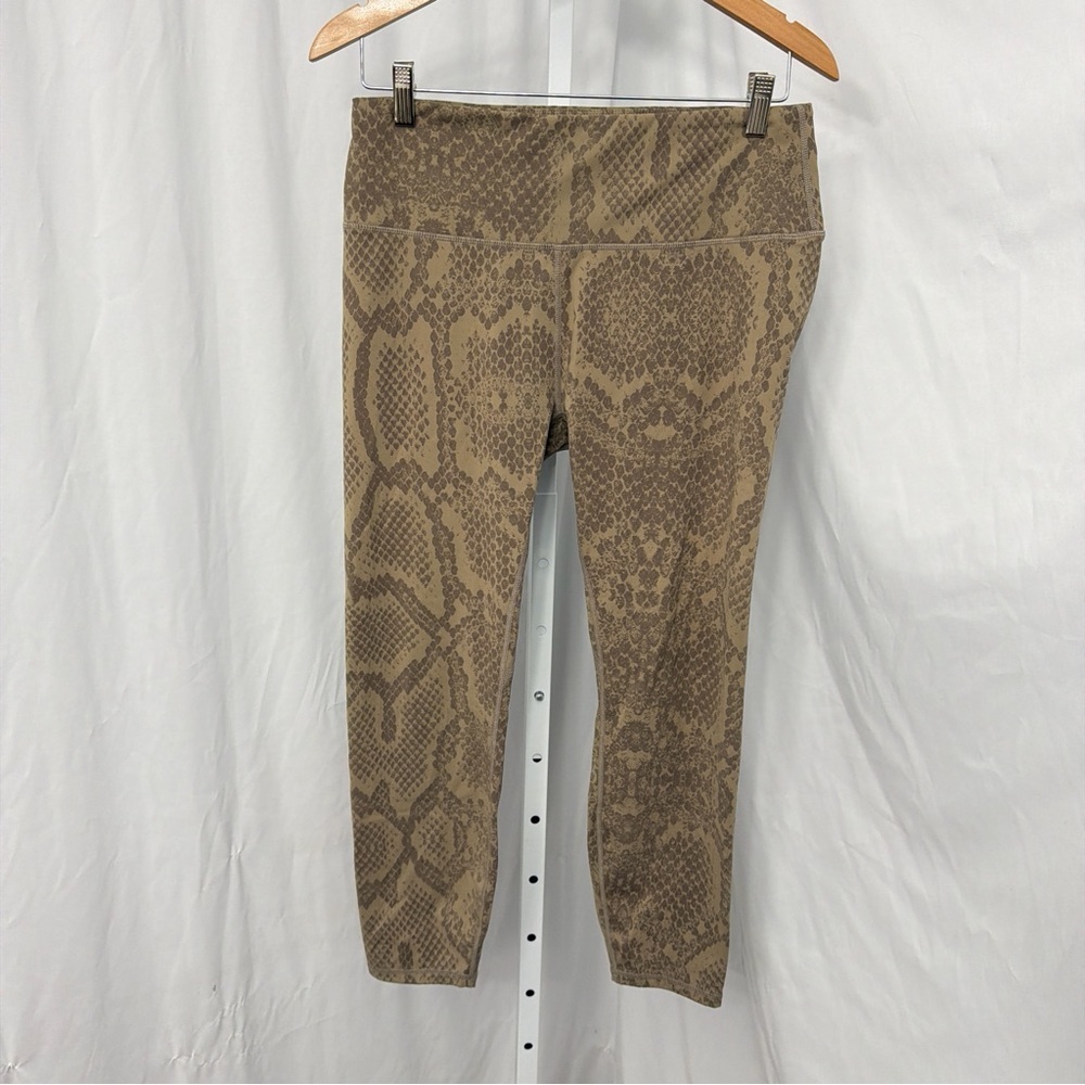 Varley Let's Go High Rise Leggings Khaki Snake Large